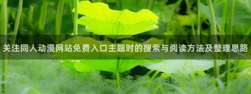 虫虫漫画最新推荐:关注同人动漫网站免费入口主题时的搜索与阅读方法及整理思路配图