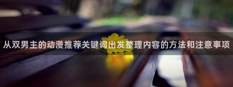 虫虫漫画官网:从双男主的动漫推荐关键词出发整理内容的方法和注意事项配图