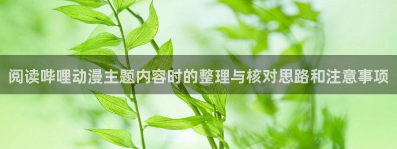 虫虫漫画在线阅读免费:阅读哔哩动漫主题内容时的整理与核对思路和注意事项配图
